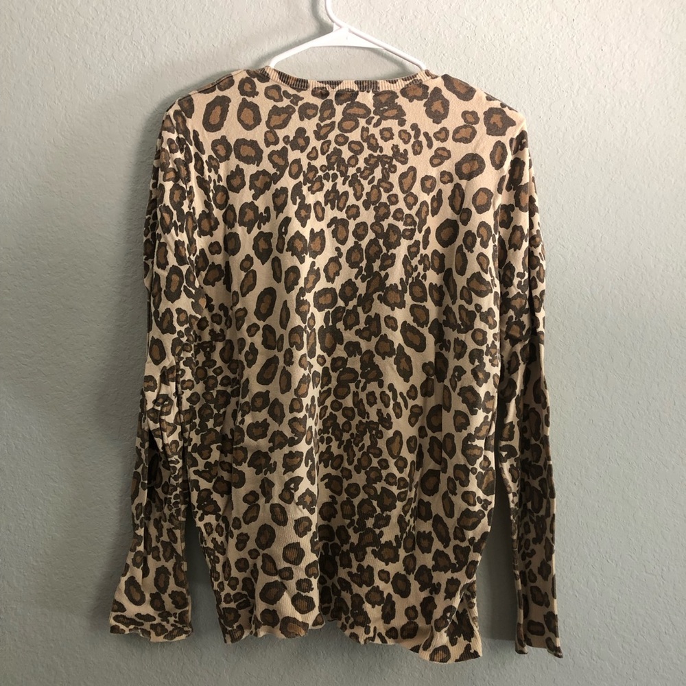 Cheetah Print Cardigan Sweater - Picture 4 of 4